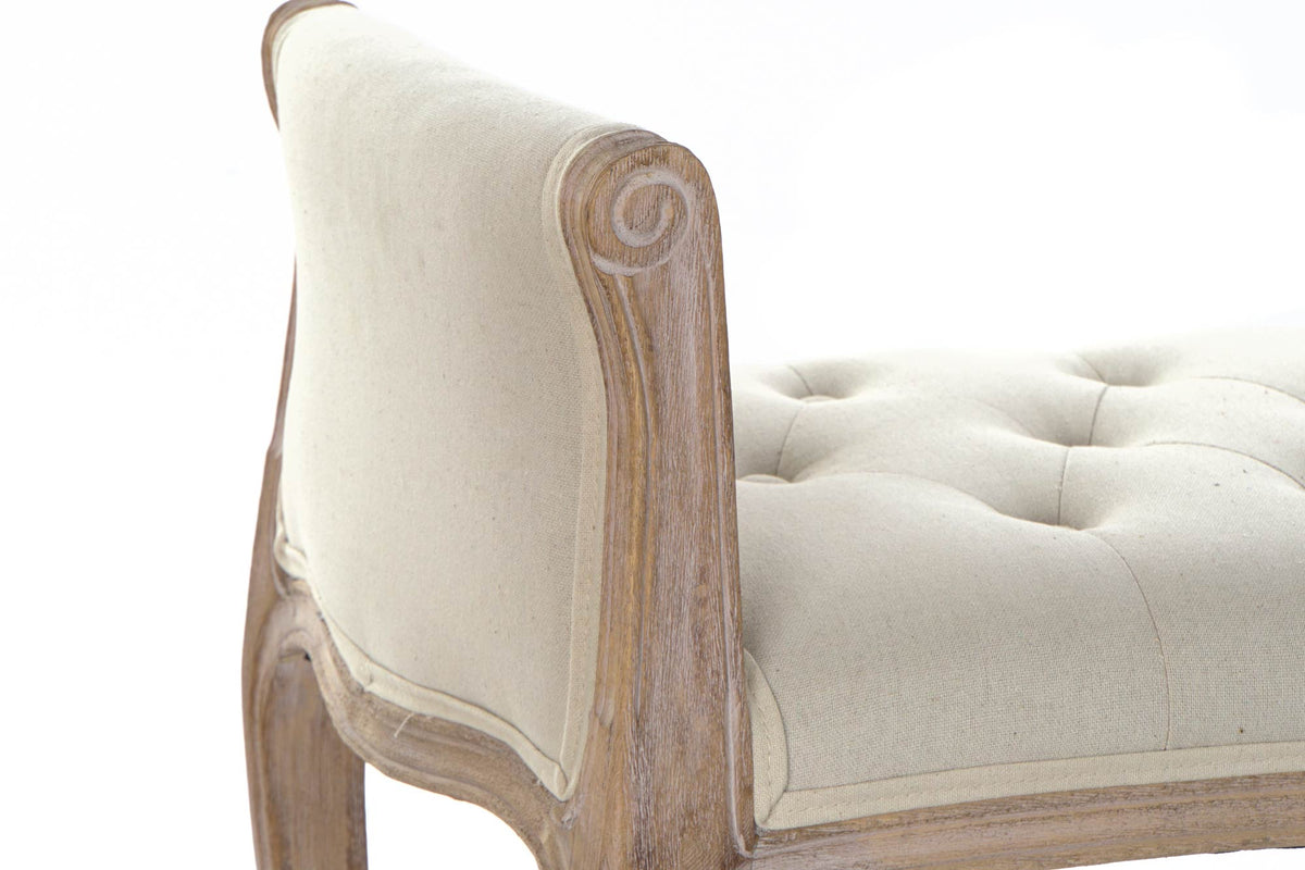 SHOE-REMOVING CHAIR LINEN FROM RUBBERWOOD 109cm