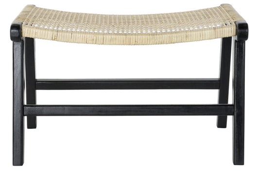 FOOT CHAIR RATTAN/BLACK