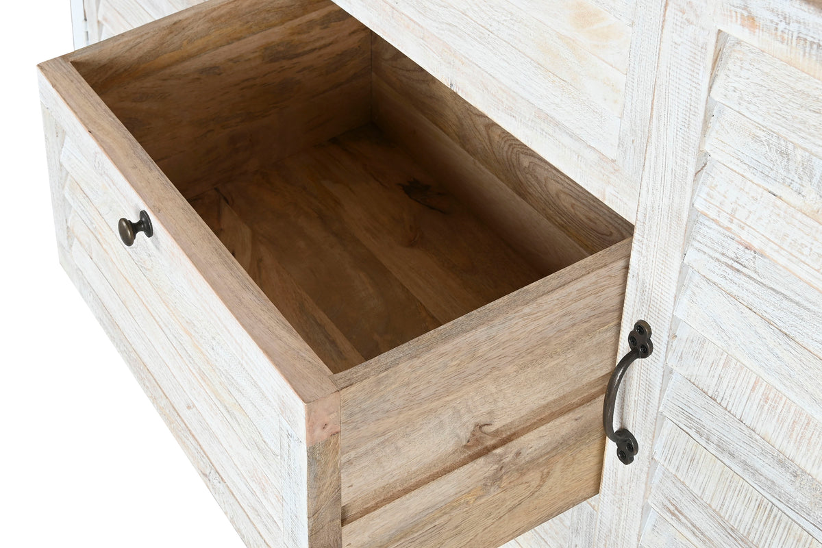 MANGO WOOD SHOWCASE IN WHITE COLOR 180cm
