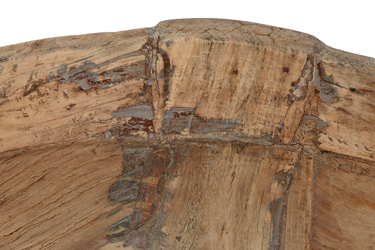 ROUND SOLID WOOD CARVED TABLE 76cm
