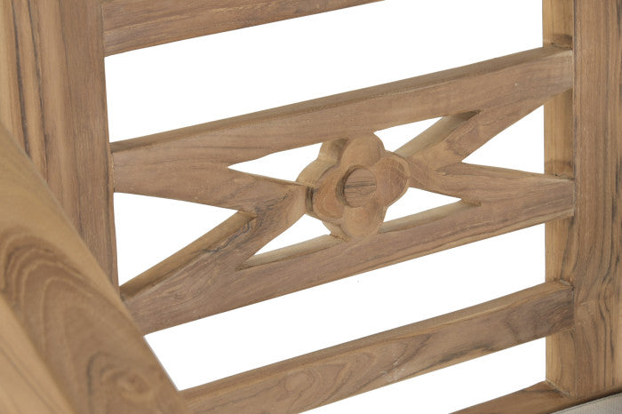 TEAK WOOD ARMCHAIR WITH CUSHION
