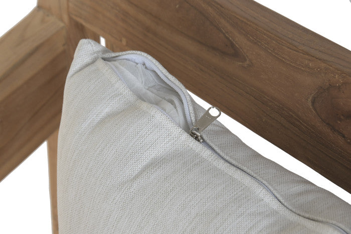 TEAK WOOD ARMCHAIR WITH CUSHION