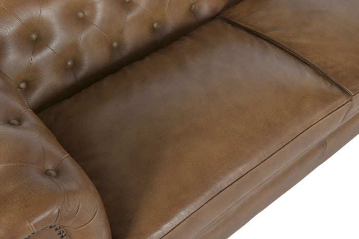 LEATHER SOFA JOHN 190cm