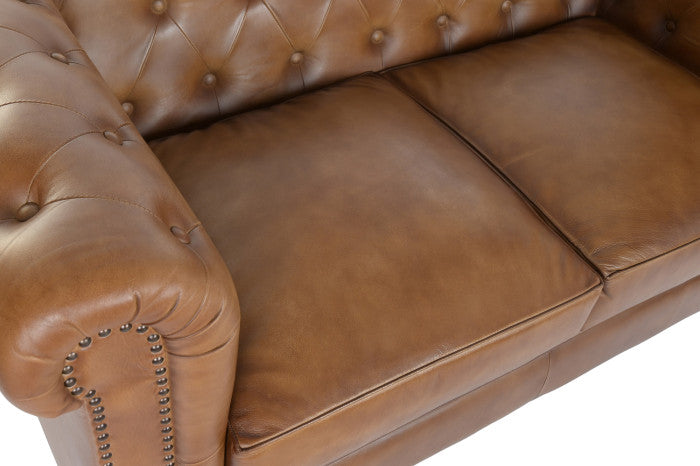 LEATHER SOFA JOHN 148cm