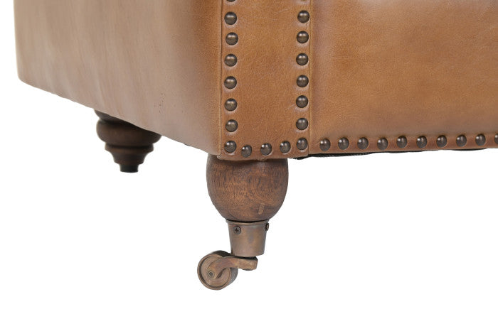 LEATHER SOFA JOHN 148cm