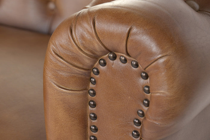 LEATHER SOFA JOHN 148cm