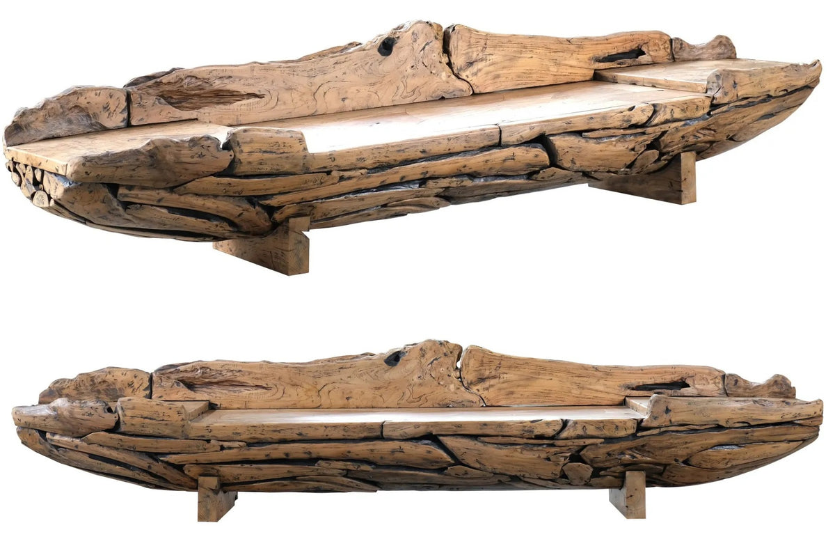 OUTDOOR RECYCLED TEAK WOOD SOFA 270cm