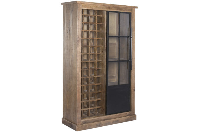 BOTTLE RACK FROM MANGO WOOD AND METAL