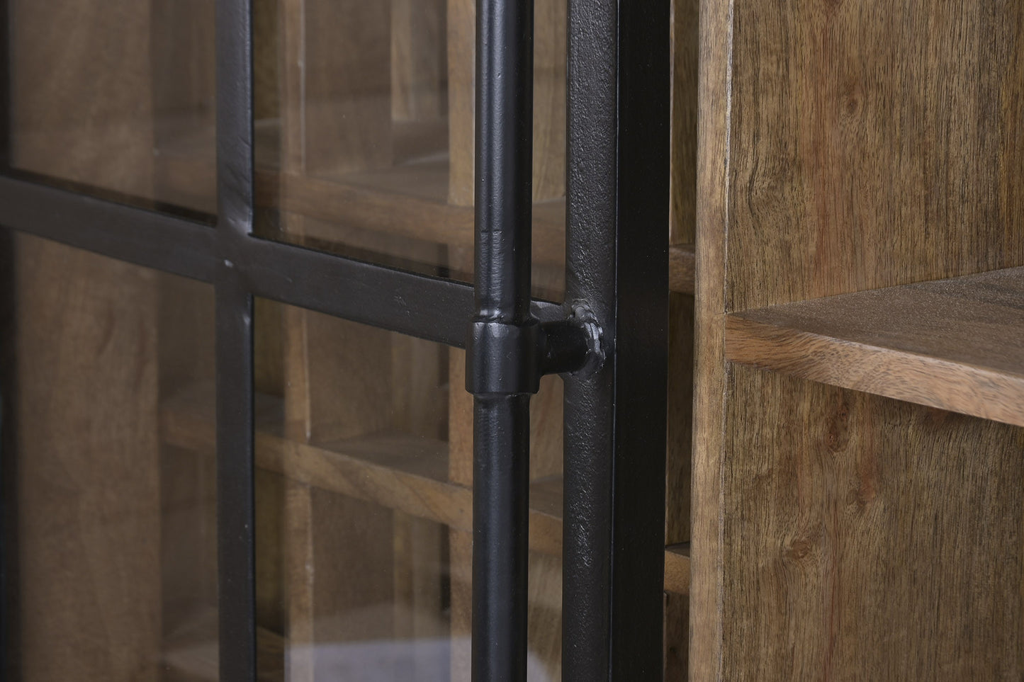 BOTTLE RACK FROM MANGO WOOD AND METAL