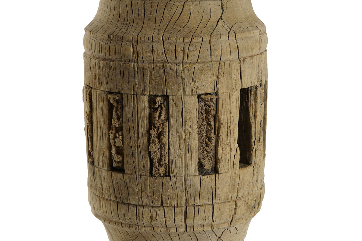 ANTIQUE TEAK WOOD CANDAL HOLDER 30cm