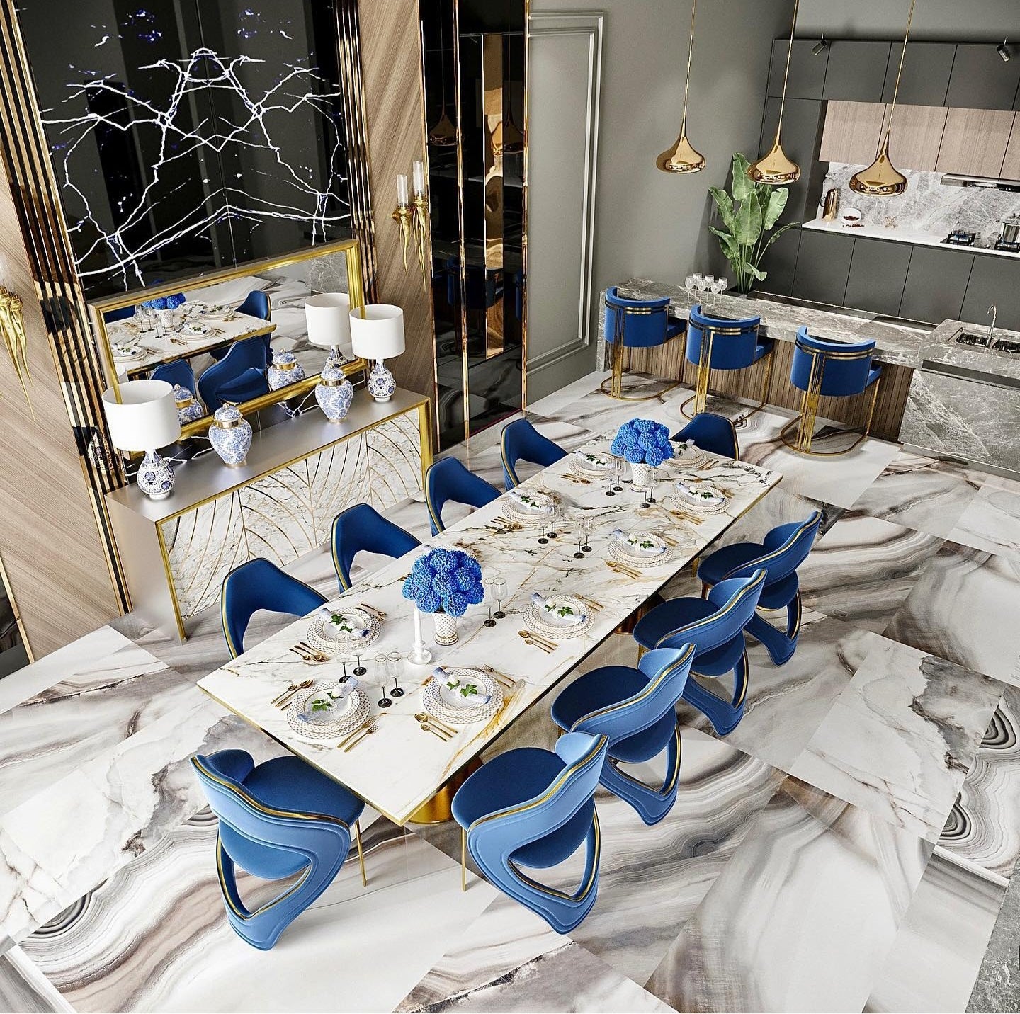 BOTEGA GOLD DINING ROOM