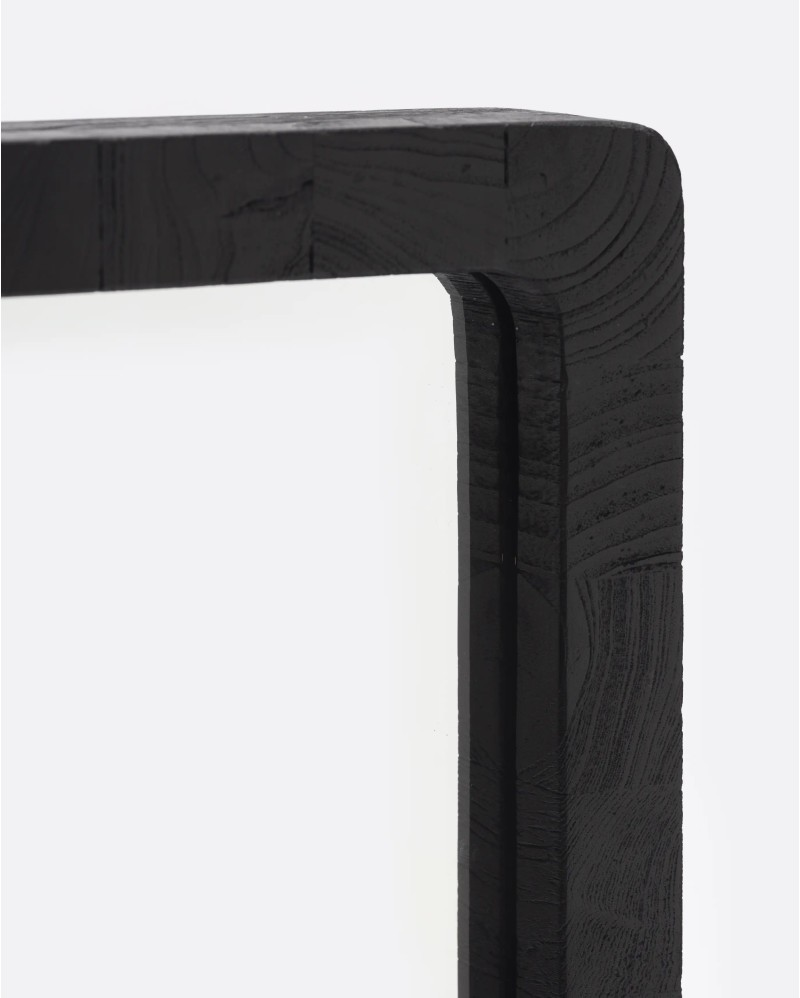 BLACK TEAK WOOD MIRROR TAMBORA 140cm