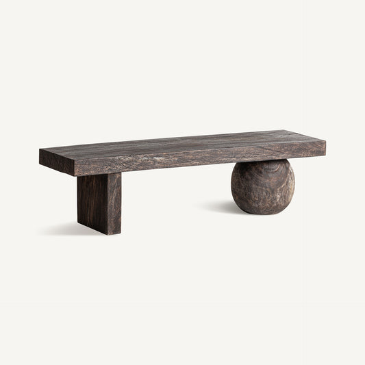RUSTIC WOOD BENCH LAOEL 150cm