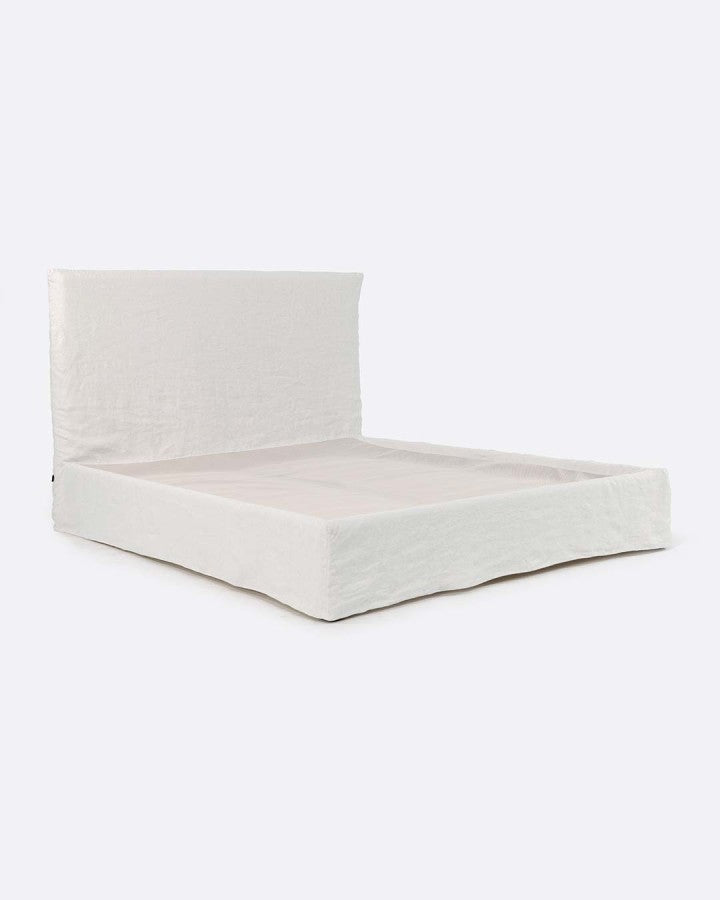 LINEN BED WHITE