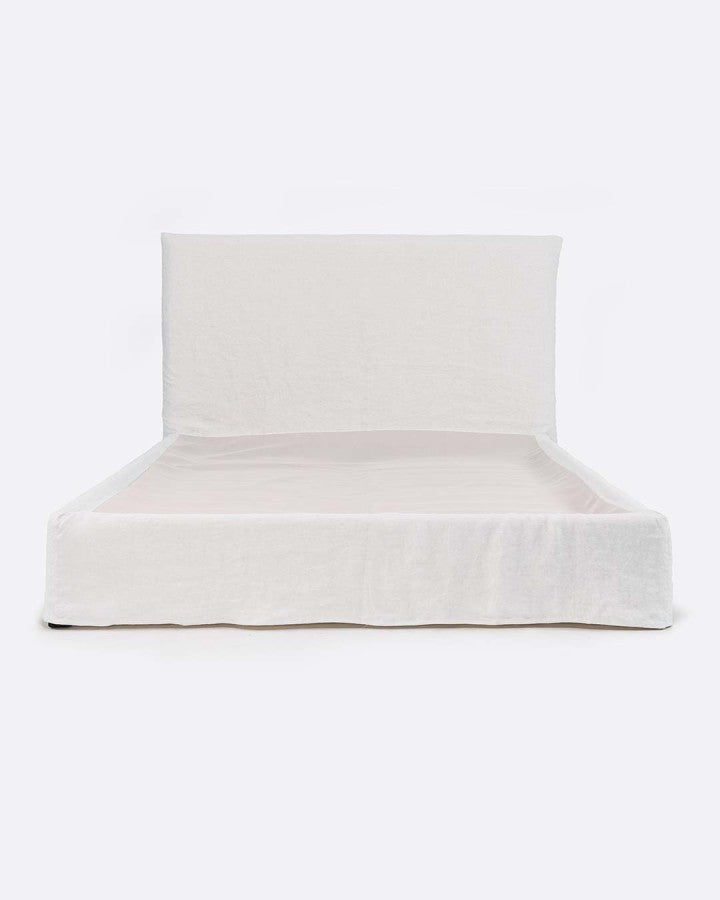 LINEN BED WHITE