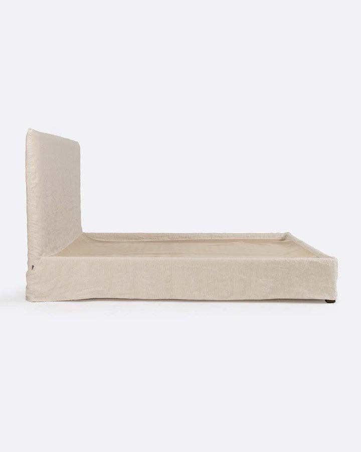 LINEN BED BEIGE