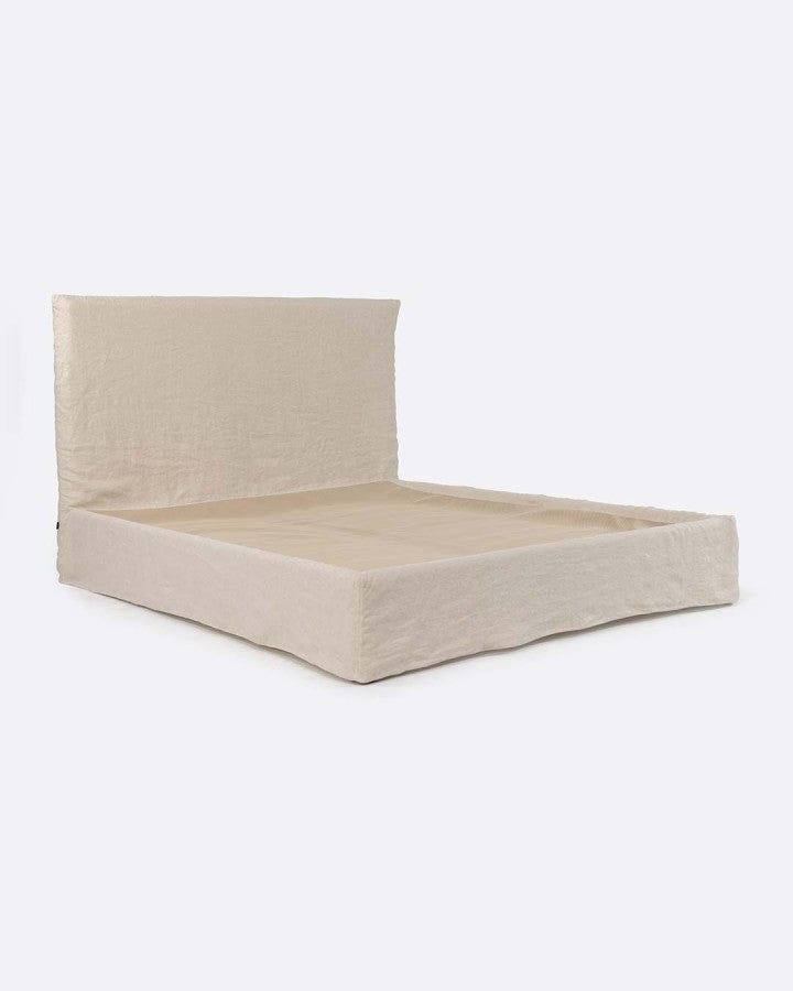 LINEN BED BEIGE