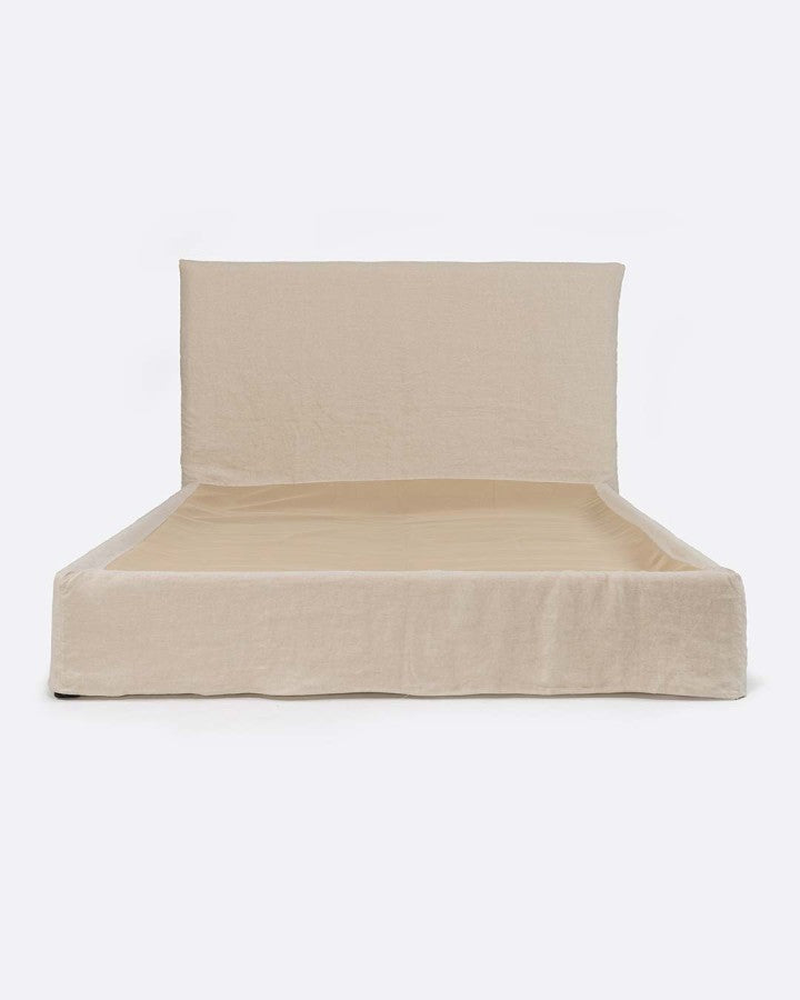 LINEN BED BEIGE