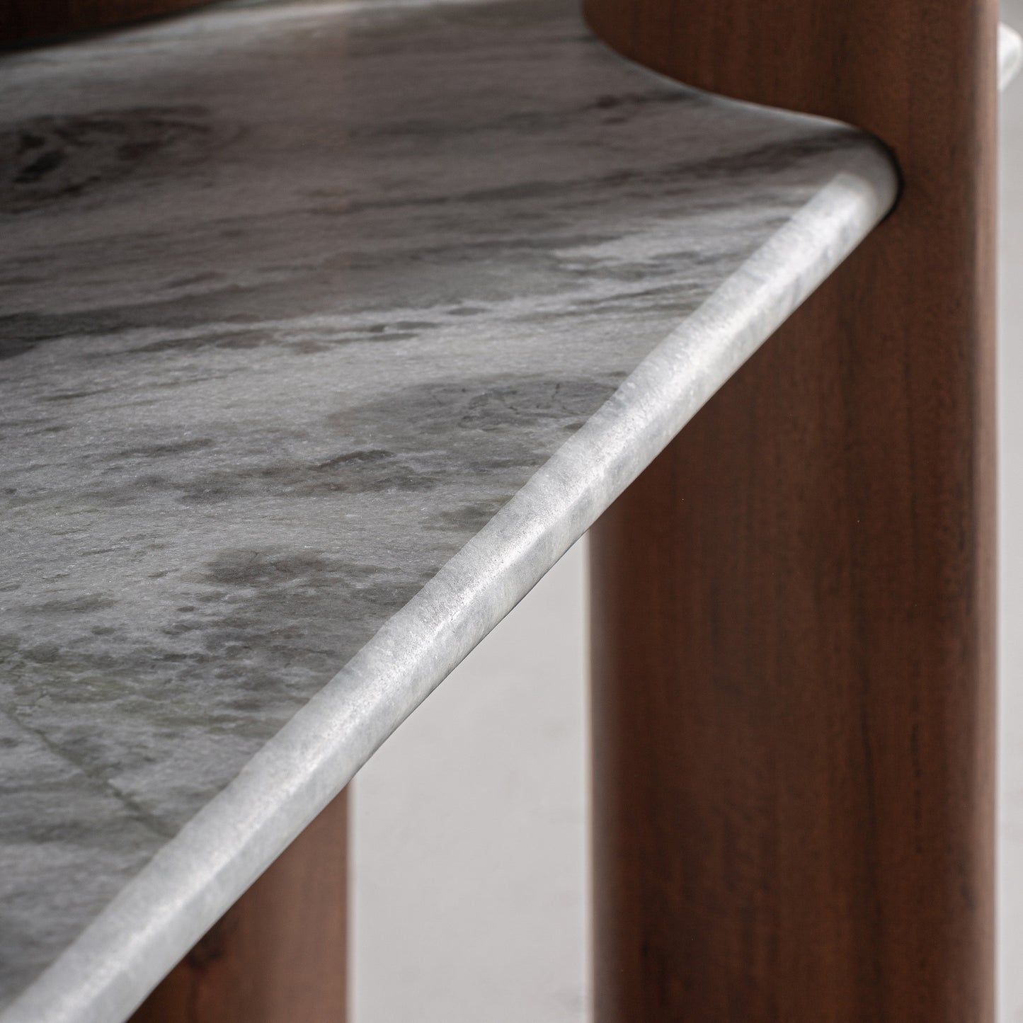 BOOKCASE WITH WOOD AND MARBLE