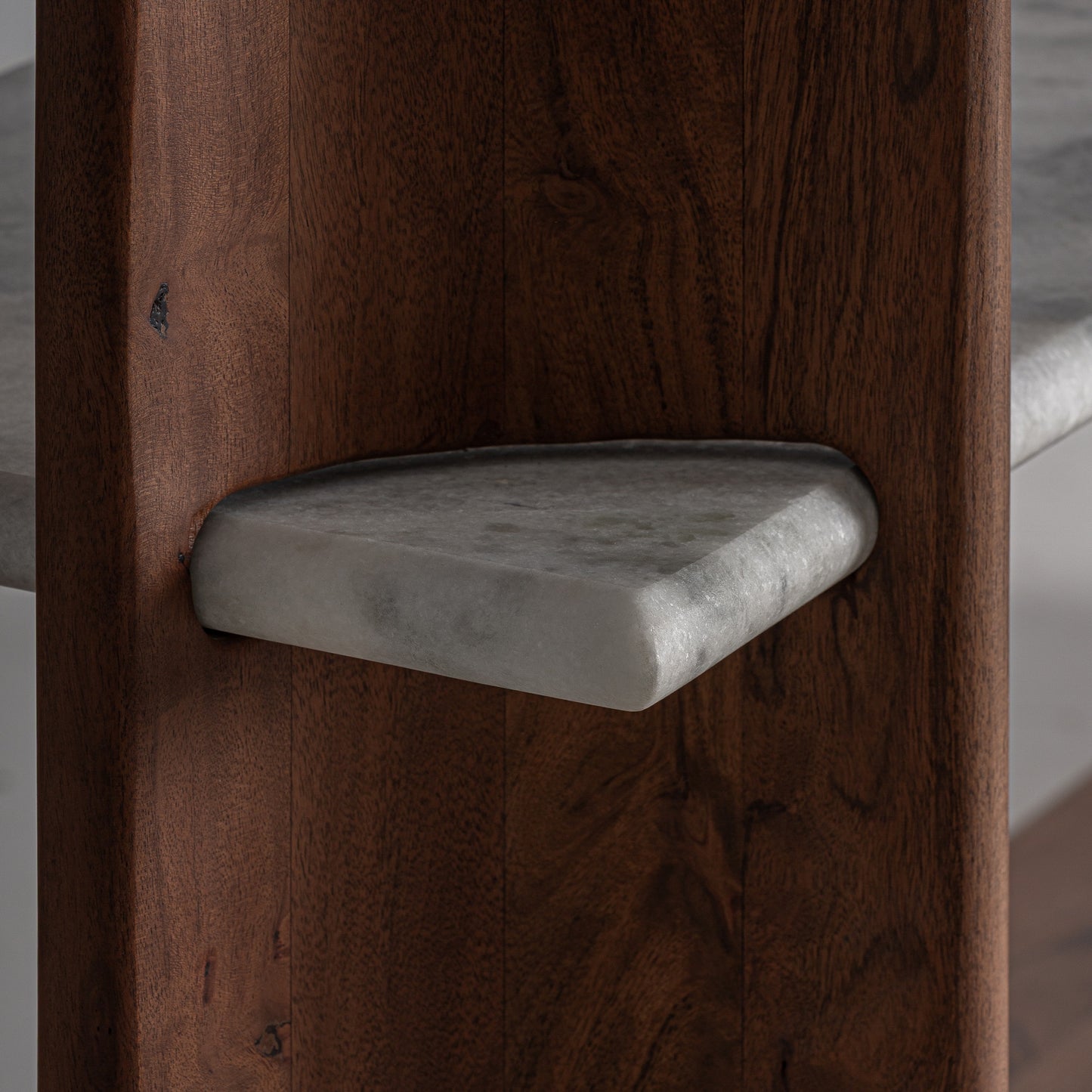 BOOKCASE WITH WOOD AND MARBLE