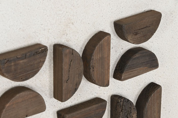 RECYCLED WOOD PINE TREE WALL DECORATION