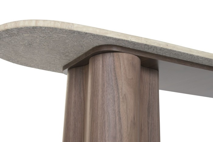 GRANITE & WOOD CONSOLE TABLE 150 cm