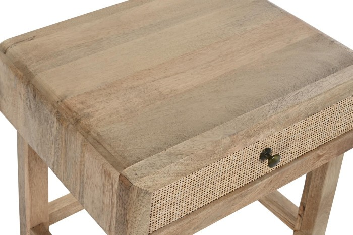 BEDSIDE TABLE MANGO & RATTAN
