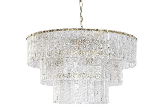 TIERED CRISTAL CHANDELIER