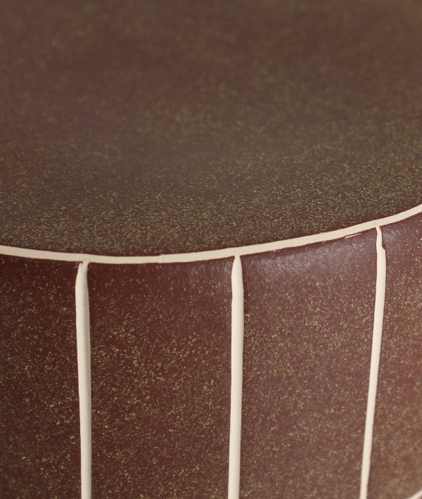 TANK SIDE TABLE IN BROWN