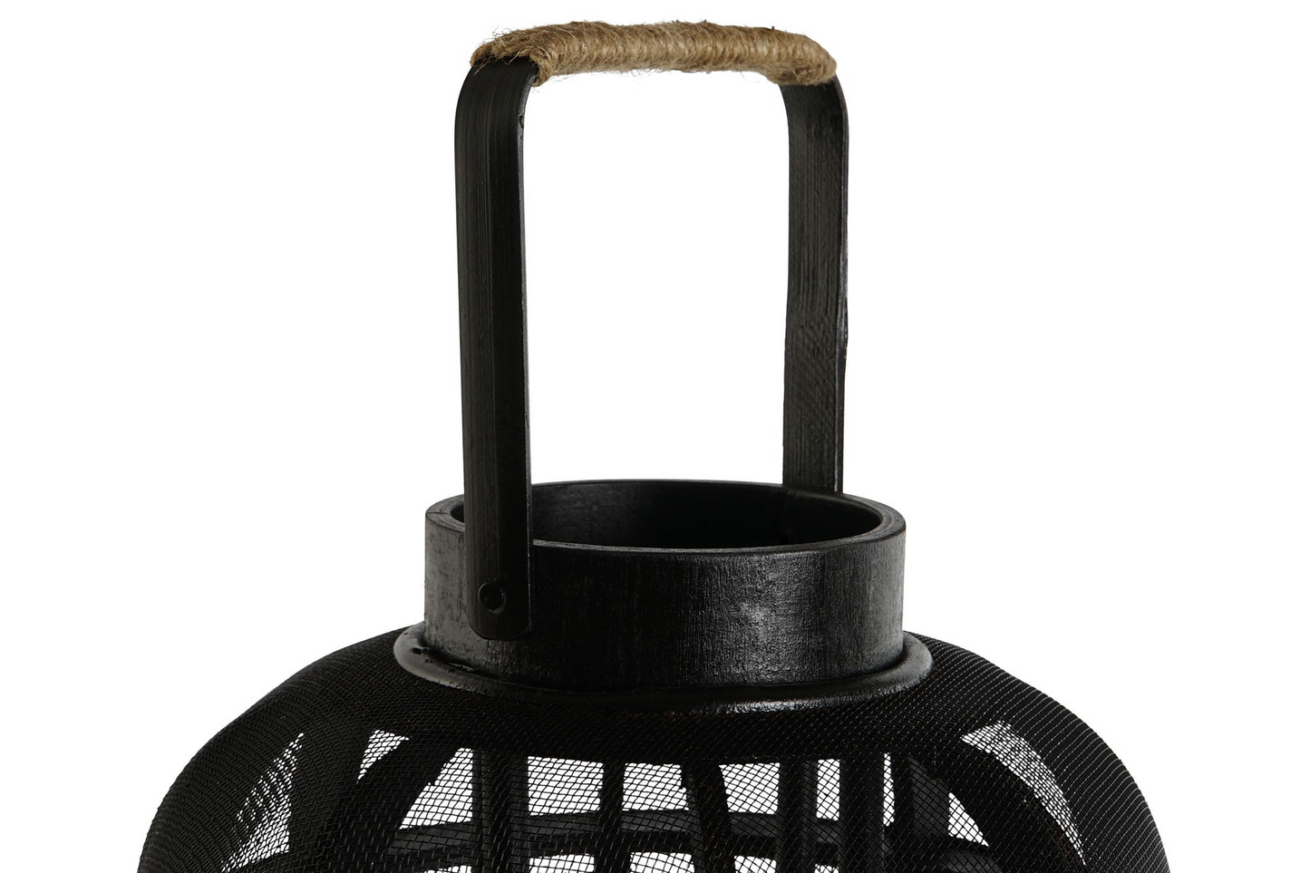 CANDLE HOLDER FROM METAL&RATTAN