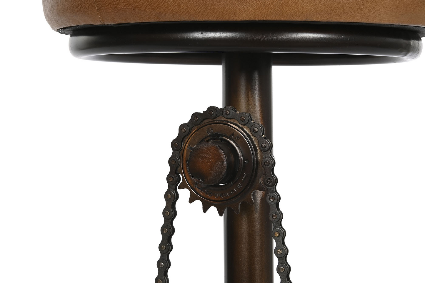 INDUSTRIAL LEATHER  BAR CHAIR