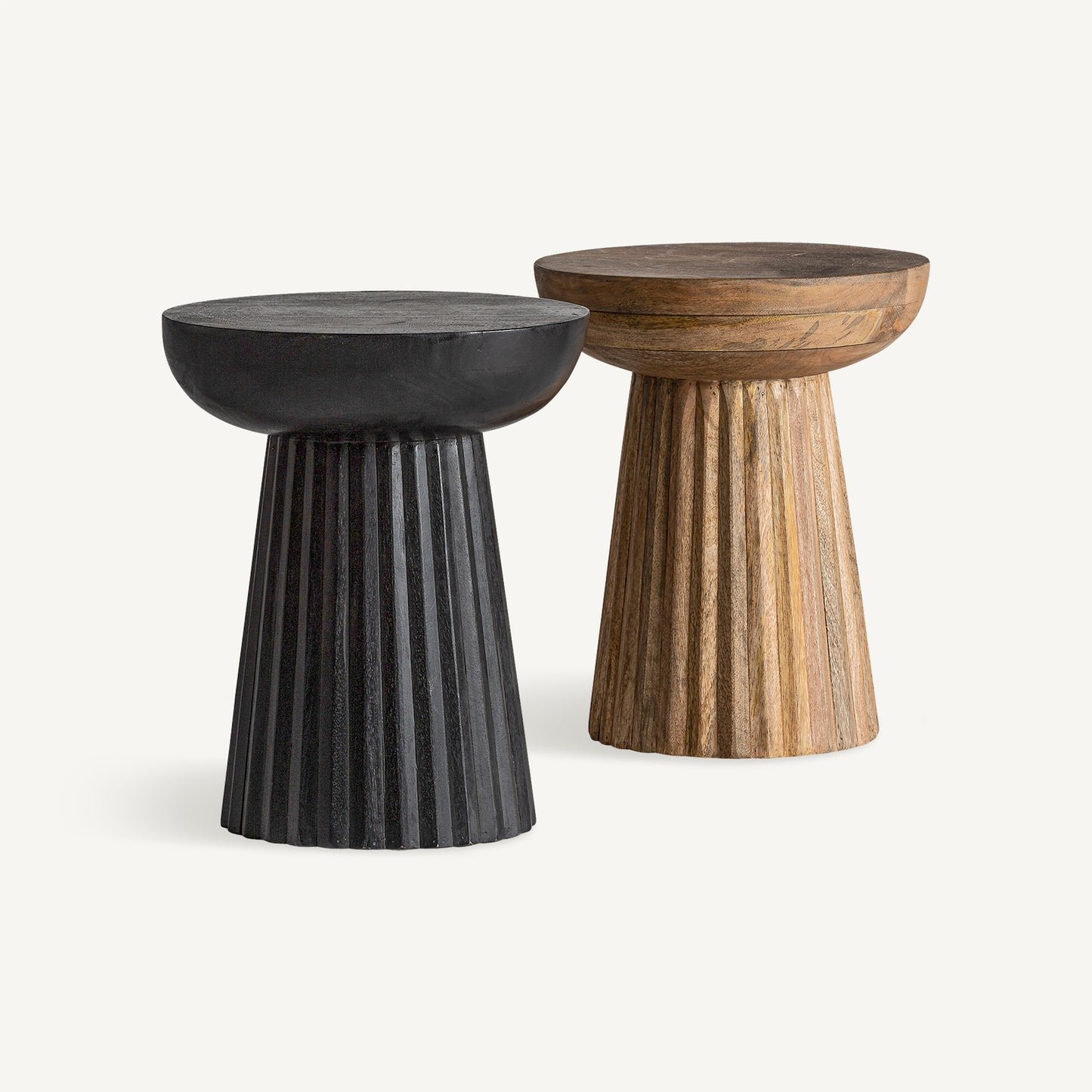 PLISSÉ WOOD SIDE TABLE