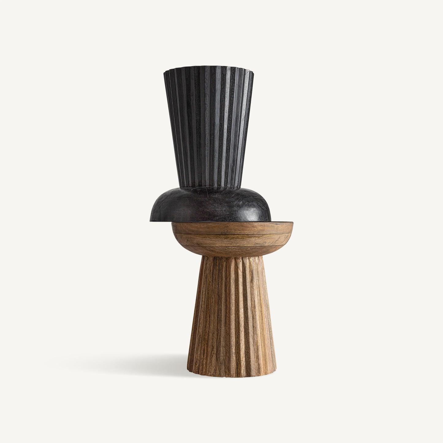 PLISSÉ WOOD SIDE TABLE