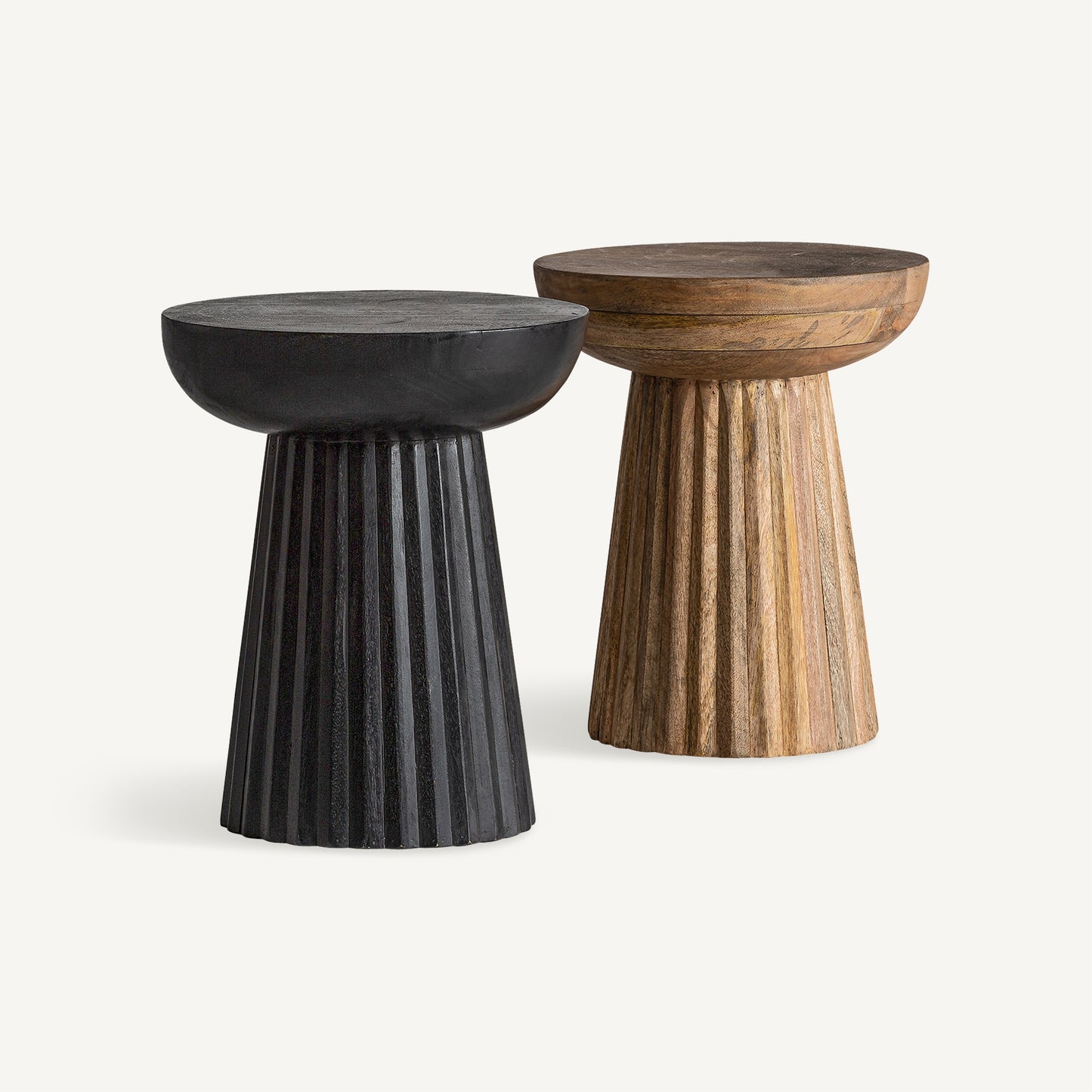 PLISSÉ WOOD SIDE TABLE