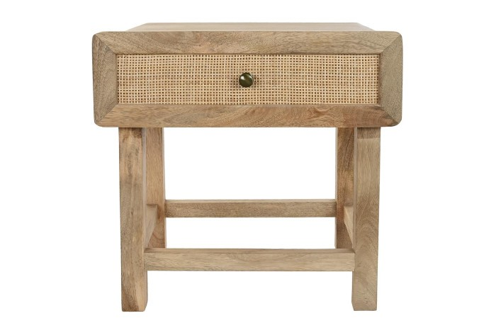 BEDSIDE TABLE MANGO & RATTAN