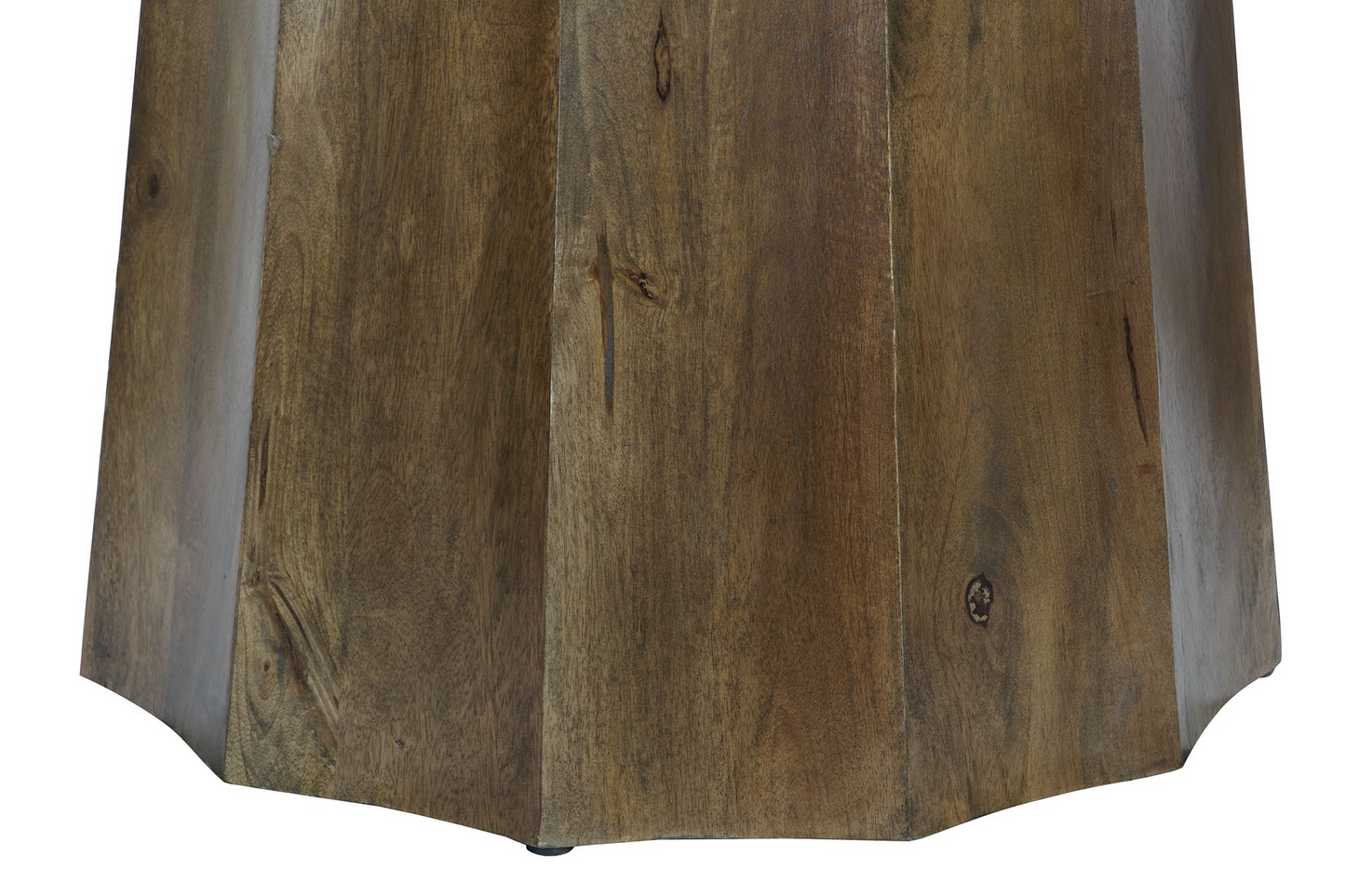 ROUND MANGO TABLE WITH TRAVERTINE TOP 120 cm