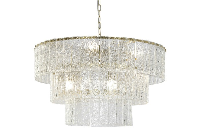 TIERED CRISTAL CHANDELIER