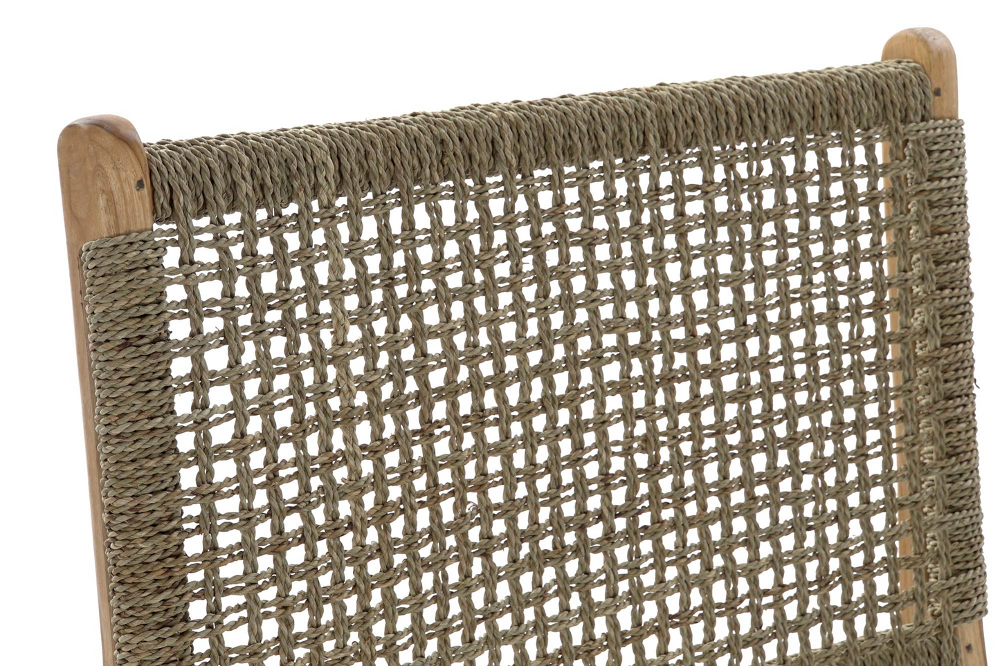OUTDOOR ARMCHAIR FROM TEAK WOOD AND RATTAN