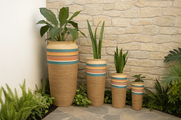 FLOWERPOT STAND SET 4 FIBER