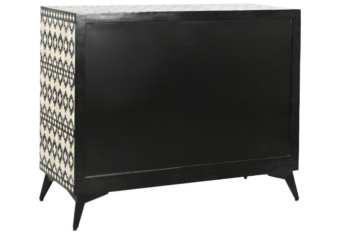 MONOCHROME MOSAIC BONE 3-DRAWER DRESSER