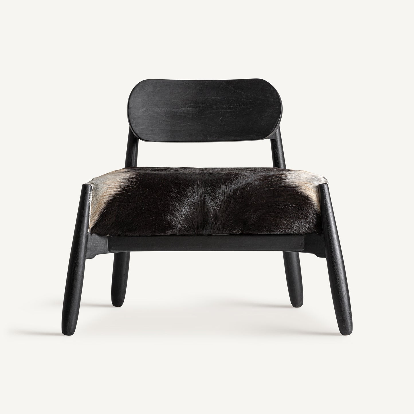 TEAK WOOD ARMCHAIR IN BLACK