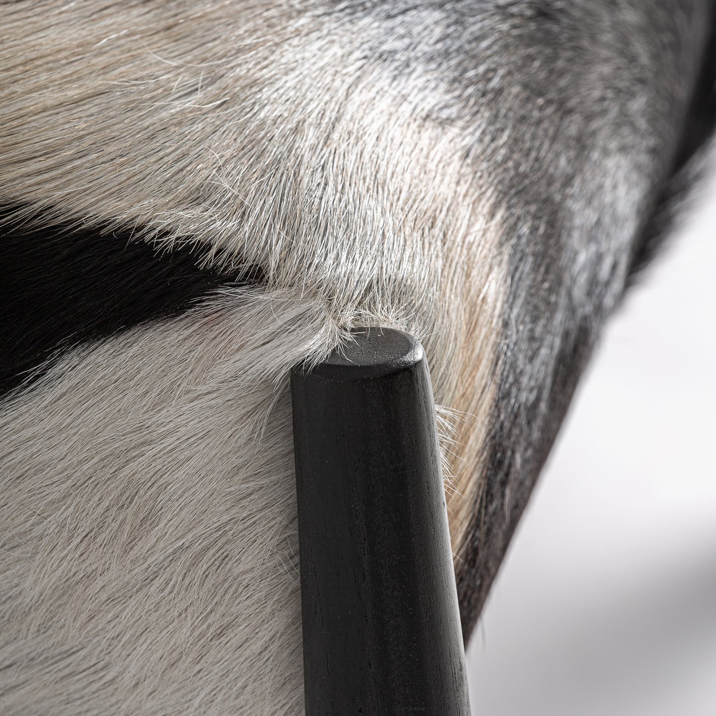 TEAK WOOD ARMCHAIR IN BLACK