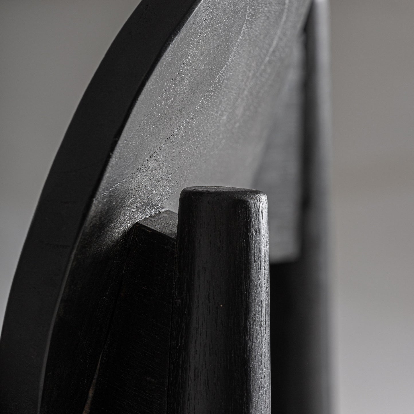 TEAK WOOD ARMCHAIR IN BLACK