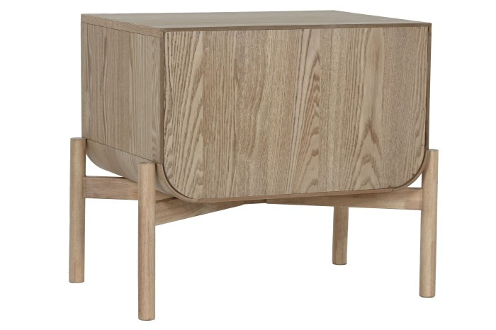 BEDSIDE TABLE FROM WOOD AND RATTAN