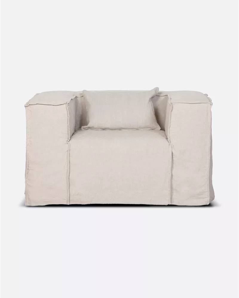 LINEN ARMCHAIR STROZZI/CROSS COLOR