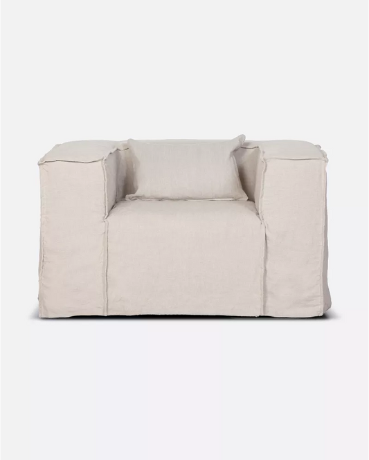 LINEN ARMCHAIR STROZZI/CROSS COLOR