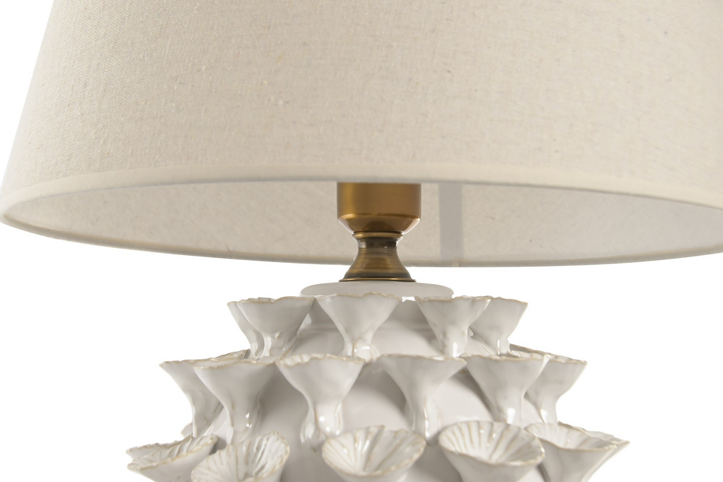 WHITE PORCELAIN&LINEN TABLE LAMP