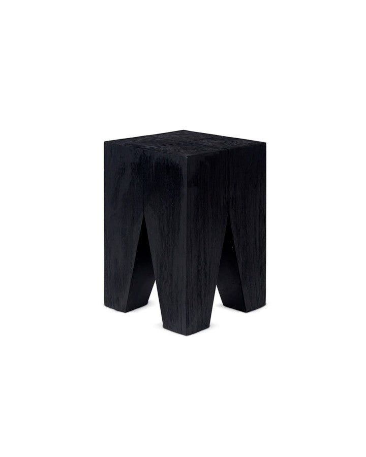 BLACK WOOD SIDE TABLE