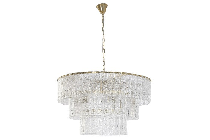 TIERED CRISTAL CHANDELIER