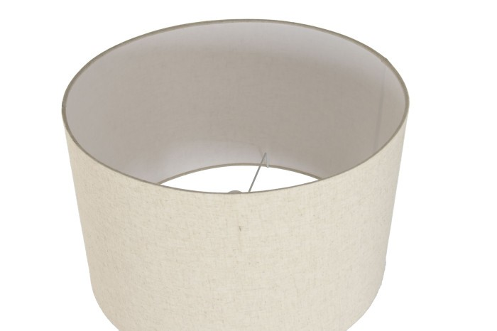 ПОДОВА ЛАМПА ОТ СКУЛПТУРНО МАНГОВО ДЪРВО И ЛЕН